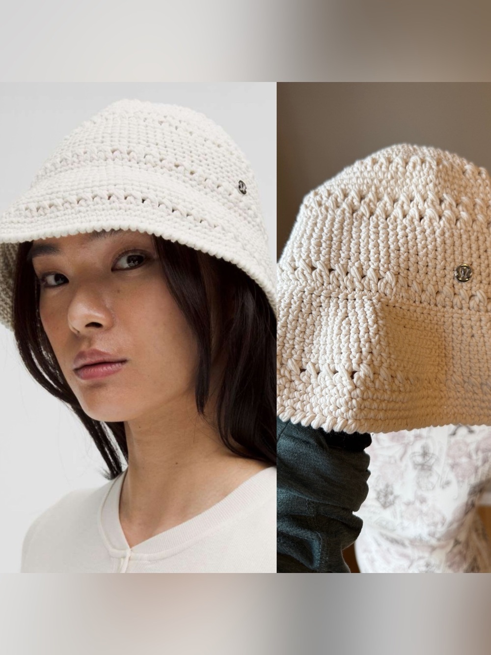 Lululemon Athletica Cotton Crochet Bucket Hat NWOT Boho ‘90s